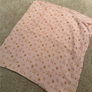 Wild Wawa Pink & Gold Stars Baby Swaddle